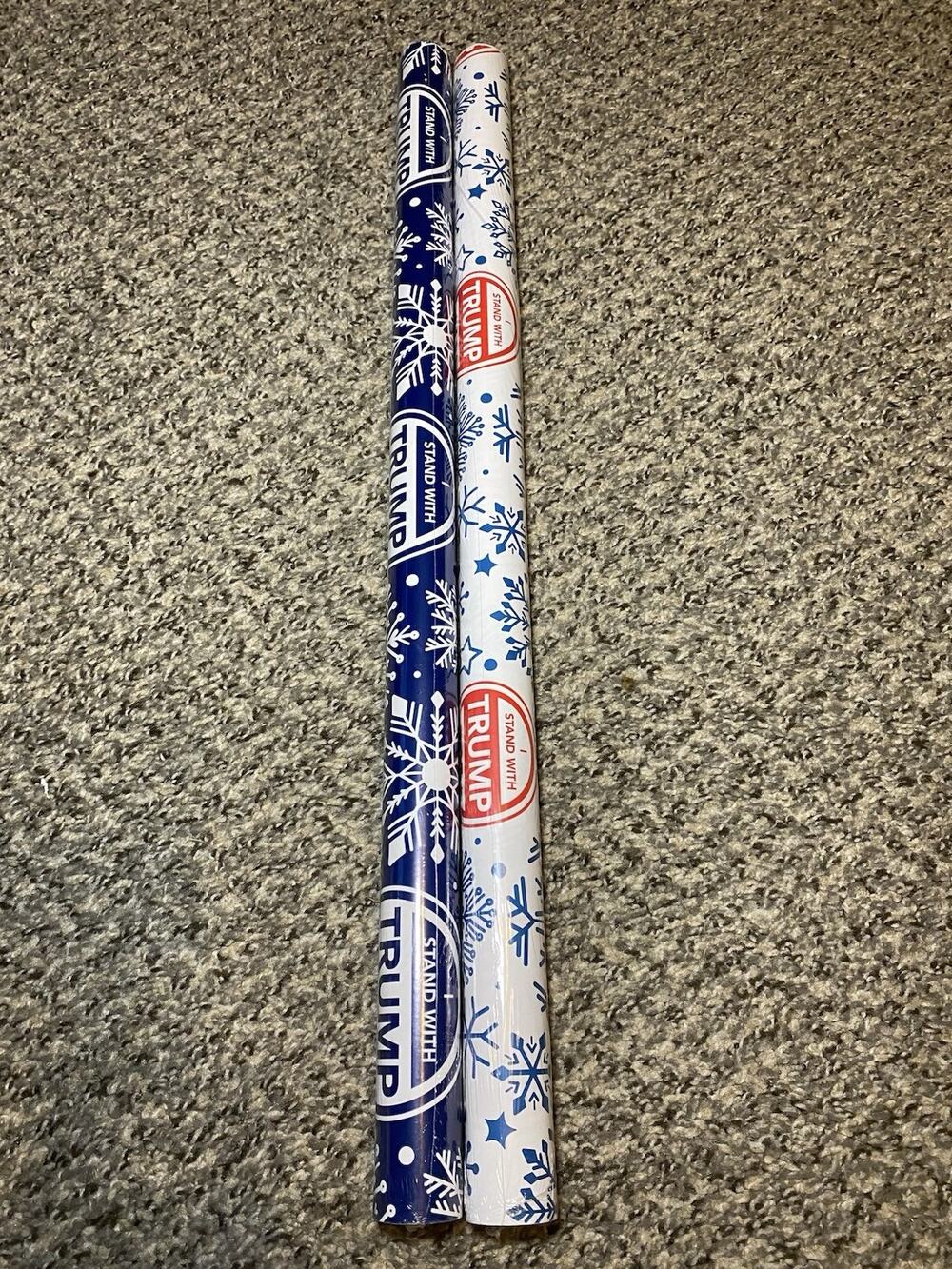 Trump Christmas Wrapping Paper 2 Rolls President Donald J. Trump 2'x6'